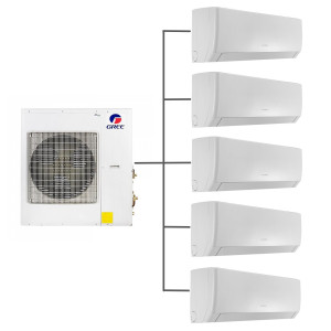 Мульти-спліт система Gree Free Match R32 GWHD42NK6LO + 5 внутрішніх блоків (до 20-20-20-20-20 кв.м.)