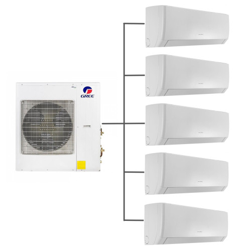 Мульти-спліт система Gree Free Match R32 GWHD42NK6LO + 5 внутрішніх блоків (до 20-20-20-20-20 кв.м.)