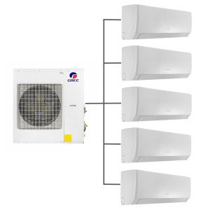 Мульти-спліт система Gree Free Match R32 GWHD42NK6LO + 5 внутрішніх блоків (до 20-20-20-20-20 кв.м.)
