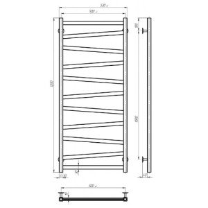 Электрический полотенцесушитель Deffi Alpha П11 500x1200 Э правое подключение красный Электрический полотенцесушитель Deffi Alpha П11 500x1200 Э правое подключение красный