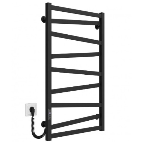 Електрична рушникосушарка Deffi Alpha П9 500x900 Е ліве підключення чорний