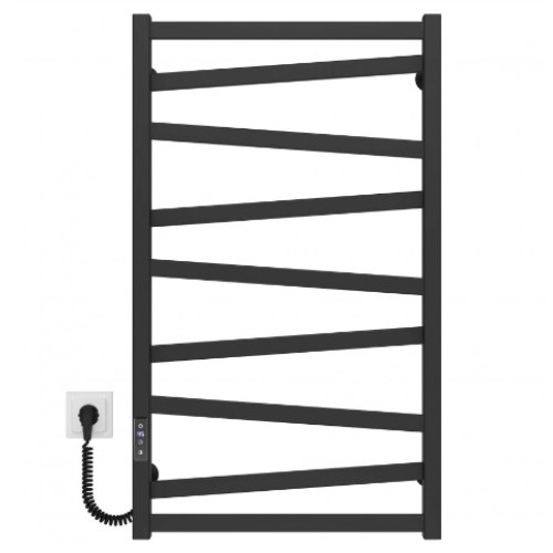 Електрична рушникосушарка Deffi Alpha П9 500x900 Е ліве підключення чорний