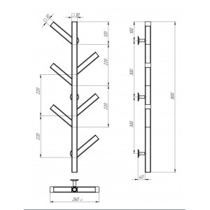 Електрична рушникосушарка Deffi Kir П6 800 Е універсальне підключення білий Електрична рушникосушарка Deffi Kir П6 800 Е універсальне підключення білий