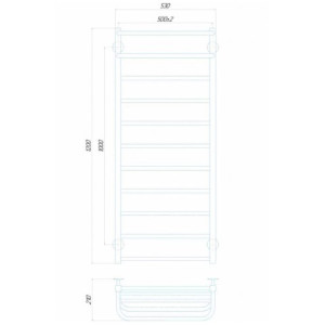 Електрична рушникосушарка Deffi Lux Hotel П11 500x1200 Е ліве підключення