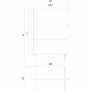Електрична сушарка для одягу Deffi пряма П4 600x800 Електрична сушарка для одягу Deffi пряма П4 600x800