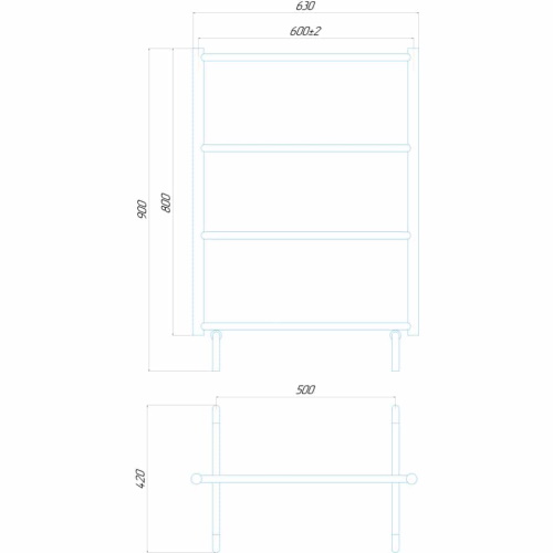 Електрична сушарка для одягу Deffi пряма П4 600x800 