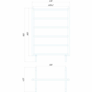 Електрична сушарка для одягу Deffi пряма П6 600x800 