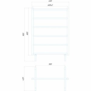 Электрическая сушилка для одежды Deffi прямая П6 600x800 