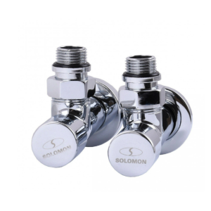 Кран кутовий Deffi SOLOMON вентильний з "американкою" 1/2" 2шт. (7777.LUX)