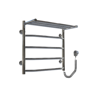 Электрический полотенцесушитель Deffi Трапеция с полкой П5 500x500 Е правое подключение