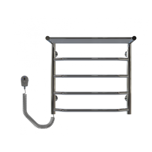 Электрический полотенцесушитель Deffi Трапеция с полкой П5 500x500 Е левое подключение