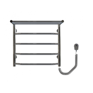 Электрический полотенцесушитель Deffi Трапеция с полкой П5 500x500 Е правое подключение