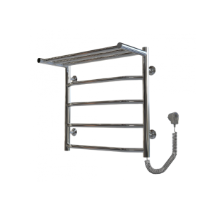 Электрический полотенцесушитель Deffi Трапеция с полкой П5 500x500 Е правое подключение