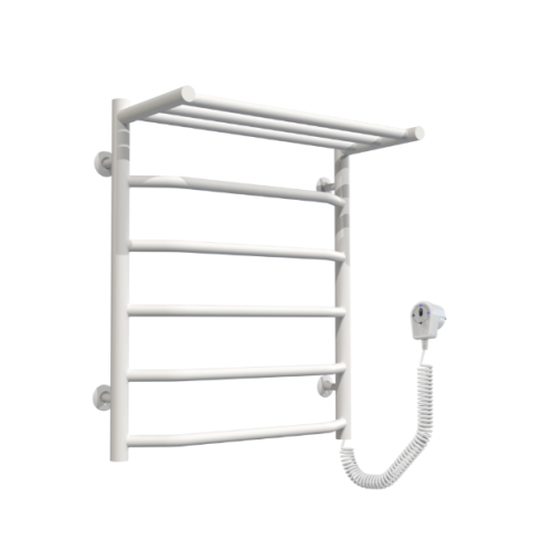 Электрический полотенцесушитель Deffi Трапеция с полкой П6 500x600 Е правое подключение