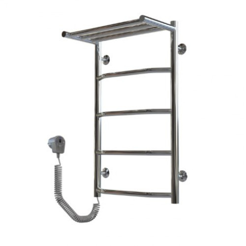 Електрична рушникосушарка Deffi Трапеція з полицею П5 400x700 Е ліве підключення