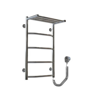 Электрический полотенцесушитель Deffi Трапеция с полкой П5 400x700 Е правое подключение