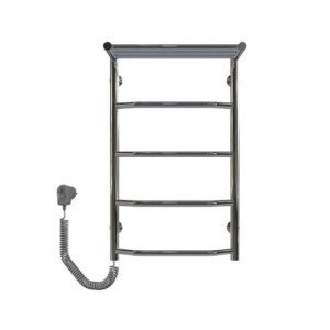 Электрический полотенцесушитель Deffi Трапеция с полкой П5 400x700 Е левое подключение