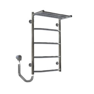 Электрический полотенцесушитель Deffi Трапеция с полкой П5 400x700 Е левое подключение