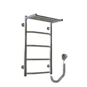 Электрический полотенцесушитель Deffi Трапеция с полкой П5 400x700 Е правое подключение