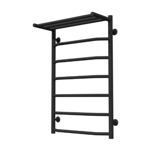 Электрический полотенцесушитель Deffi Трапеция с полкой П7 500x800 Е левое подключение