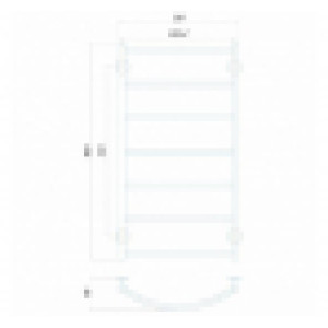 Електрична рушникосушарка Deffi Класік П8 500x900 Е ліве підключення