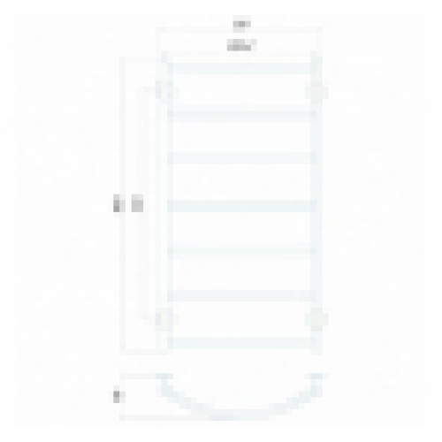 Електрична рушникосушарка Deffi Класік П8 500x900 Е ліве підключення