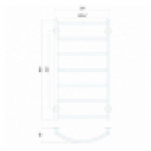 Електрична рушникосушарка Deffi Класік П8 500x900 Е ліве підключення