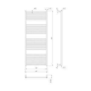 Водяной полотенцесушитель Mario Дизайн Радиаторы Гера 1500х600/570