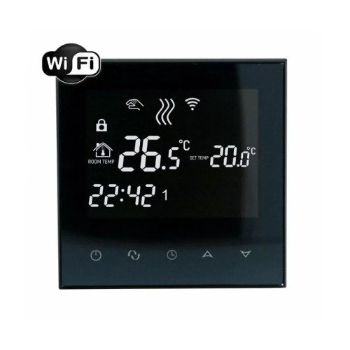Терморегулятор EcoTerm SN WI-FI Black Терморегулятор EcoTerm SN WI-FI Black