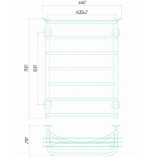 Водяна рушникосушарка Deffi Юність П7 400x800 В бічне підключення Водяна рушникосушарка Deffi Юність П7 400x800 В бічне підключення