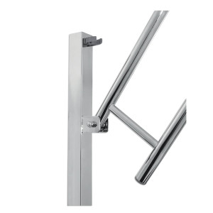 Поручень Laris напольный откидной с держателем (перемычкой) Поручень Laris напольный откидной с держателем (перемычкой)