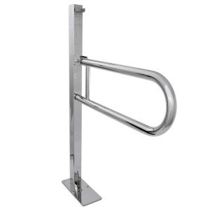 Поручень Laris напольный откидной с держателем (перемычкой) Поручень Laris напольный откидной с держателем (перемычкой)