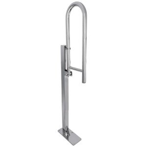 Поручень Laris напольный откидной с держателем (перемычкой) Поручень Laris напольный откидной с держателем (перемычкой)