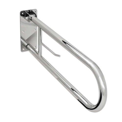 Поручень Laris настенный откидной (с держателем для бумаги)