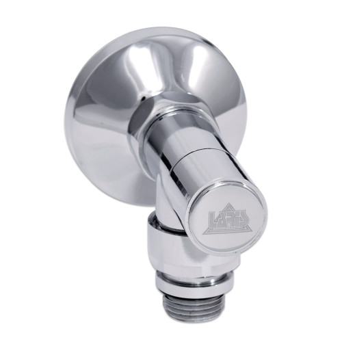 Кран угловой Laris Обычный 1/2" - 3/4" + эксцентрики 2шт. (LX-4701)