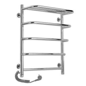 Электрический полотенцесушитель Laris Стандарт П5 500 х 660 с полкой Э (подкл. слева)