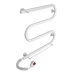 Електрична сушка для рушників Laris Зебра Змійовик 25 ЧК3 500 х 500 Е з 2-ма полицями (підкл. зліва)