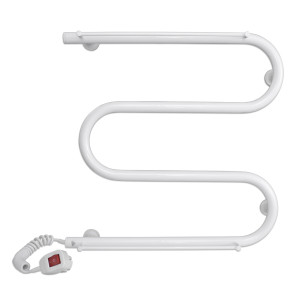 Електрична сушка для рушників Laris Зебра Змійовик 25 ЧК3 500 х 500 Е з 2-ма полицями (підкл. зліва)