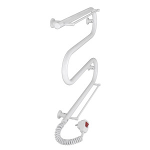 Електрична сушка для рушників Laris Зебра Змійовик 25 ЧК3 500 х 500 Е з 2-ма полицями (підкл. зліва)