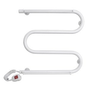 Електрична сушка для рушників Laris Зебра Змійовик 25 ЧК3 500 х 500 Е з 2-ма полицями (підкл. зліва)