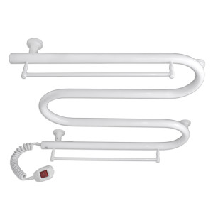 Електрична сушка для рушників Laris Зебра Змійовик 25 ЧК3 500 х 500 Е з 2-ма полицями (підкл. зліва)