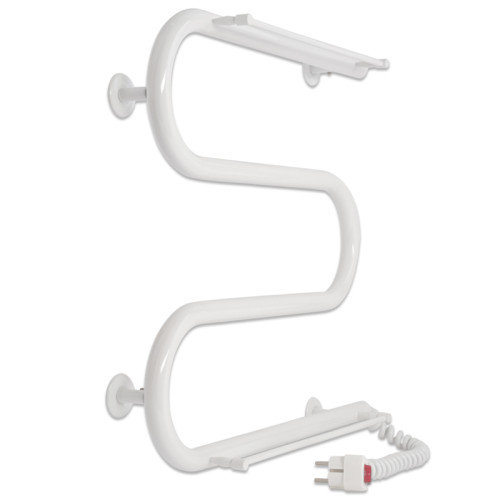 Електрична сушка для рушників Laris Зебра Змійовик 25 ЧК3 500 х 500 Е з 2-ма полицями (підкл. праворуч)