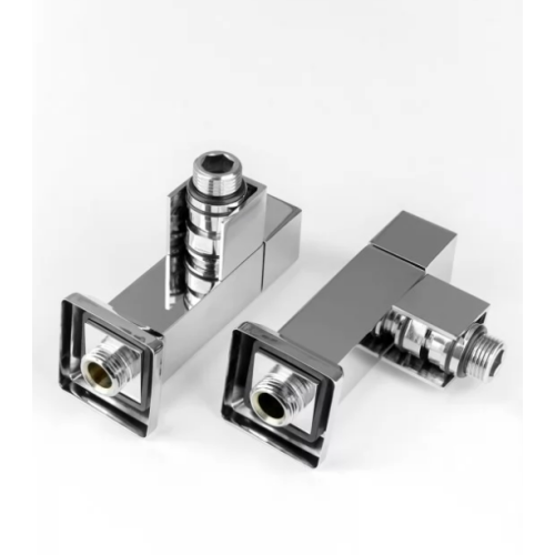 Кран угловой Mario с квадратным корпусом G1/2" комплект 2шт