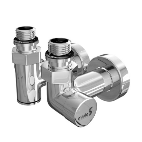 Кран угловой Mario под ТЭН G1/2" комплект 2шт