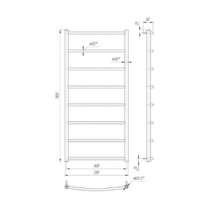 Водяна сушка для рушників Mario Практик Люкс HP 800х430/400 Водяна сушка для рушників Mario Практик Люкс HP 800х430/400