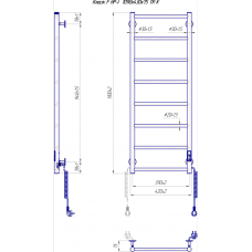 Електрична сушка для рушників Mario Лайт Класік F HP-I 1090х430/75 TR К Електрична сушка для рушників Mario Лайт Класік F HP-I 1090х430/75 TR К