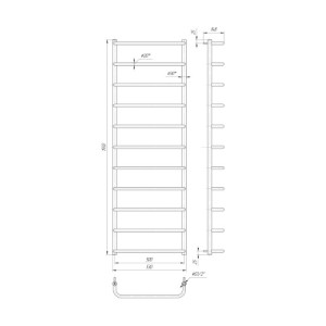 Водяной полотенцесушитель Mario Практик Стандарт HP 1550х530/500 Водяной полотенцесушитель Mario Практик Стандарт HP 1550х530/500