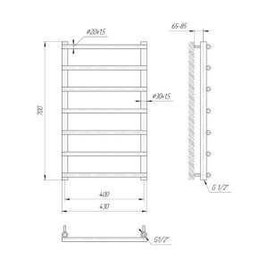 Водяна сушка для рушників Mario Класика Турін 700х430/400 Водяна сушка для рушників Mario Класика Турін 700х430/400