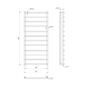 Водяна сушка для рушників Mario Класика Турін 1200х530/500