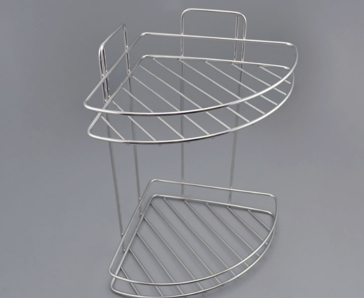 Нержавеющая рейлинговая полка в ванную с хромированным покрытием